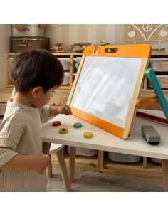 TOOKY TOY Tablica Edukacyjna 2w1 Magnetyczna Kredowa dla Dzieci Magnesy Gąbka 6 el. 2