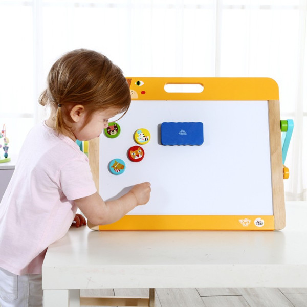 TOOKY TOY Образовательная магнитно-меловая доска 2в1 для детей Магниты Губки 6 шт. TOOKY TOY Образовательная магнитно-меловая доска 2в1 для детей Магниты Губки 6 шт.