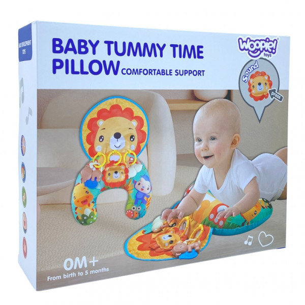 WOOPIE BABY Подушка-круассан Интерактивный обучающий коврик Погремушка Прорезыватель