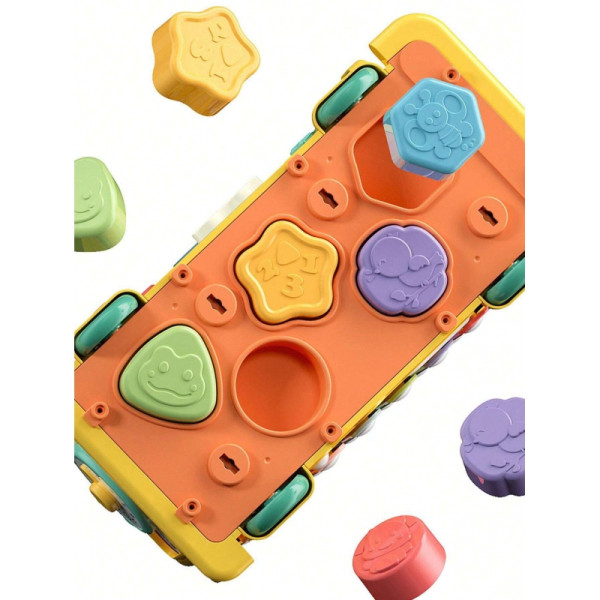 WOOPIE BABY Interaktyvus Montessori edukacinis autobusiukas 6in1 plaktukai +18 m WOOPIE BABY Interaktyvus Montessori edukacinis autobusiukas 6in1 plaktukai +18 m