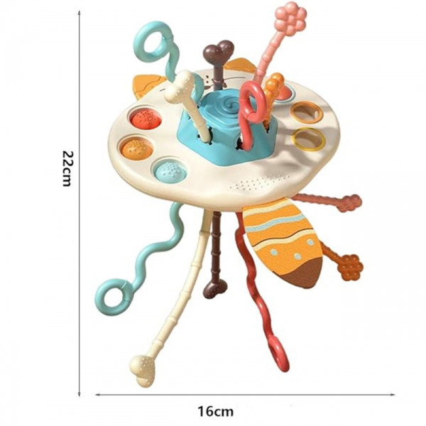 WOOPIE BABY Sensorinis žaislas Montessori kramtukas Rattle Multifunkcinis lapė WOOPIE BABY Sensorinis žaislas Montessori kramtukas Rattle Multifunkcinis lapė