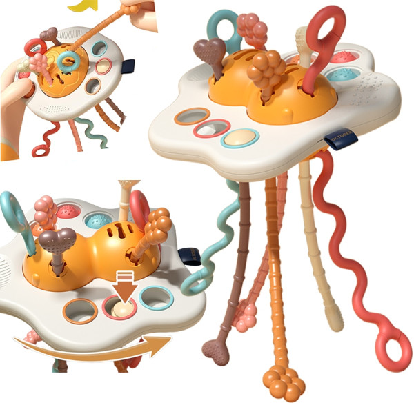 WOOPIE BABY Sensorinis žaislas Montessori kramtukas Rattle Multifunkcinis UFO WOOPIE BABY Sensorinis žaislas Montessori kramtukas Rattle Multifunkcinis UFO