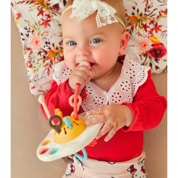 WOOPIE BABY Sensorinis žaislas Montessori kramtukas Rattle Multifunkcinis UFO WOOPIE BABY Sensorinis žaislas Montessori kramtukas Rattle Multifunkcinis UFO