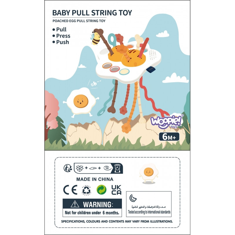 WOOPIE BABY Sensorinis žaislas Montessori kramtukas Rattle Multifunkcinis UFO