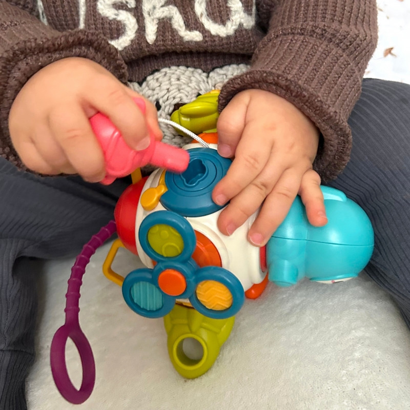 Сенсорный кубик Монтессори WOOPIE BABY 8 в 1