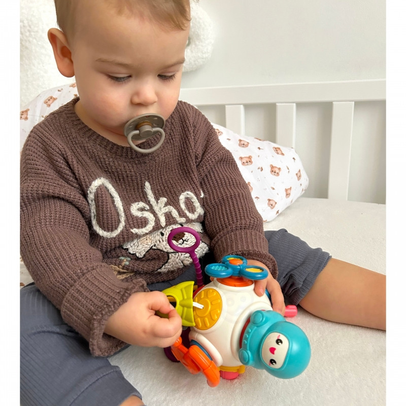 Сенсорный кубик Монтессори WOOPIE BABY 8 в 1