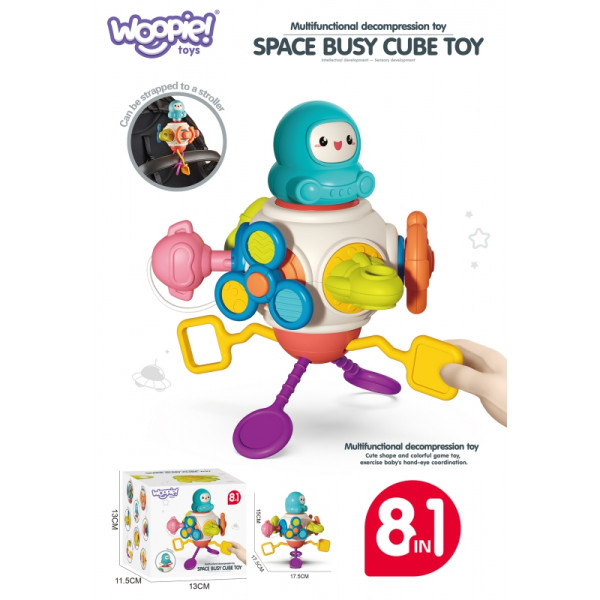 WOOPIE BABY Montessori sensorinis kubas 8in1 WOOPIE BABY Montessori sensorinis kubas 8in1