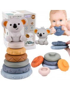 WOOPIE BABY Koala lavinamasis piramidės 2-in-1 kramtukų rinkinys