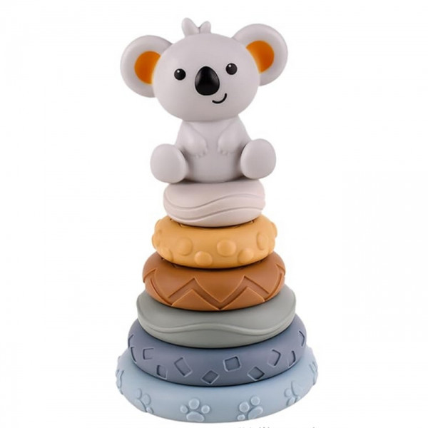 WOOPIE BABY Koala lavinamasis piramidės 2-in-1 kramtukų rinkinys WOOPIE BABY Koala lavinamasis piramidės 2-in-1 kramtukų rinkinys