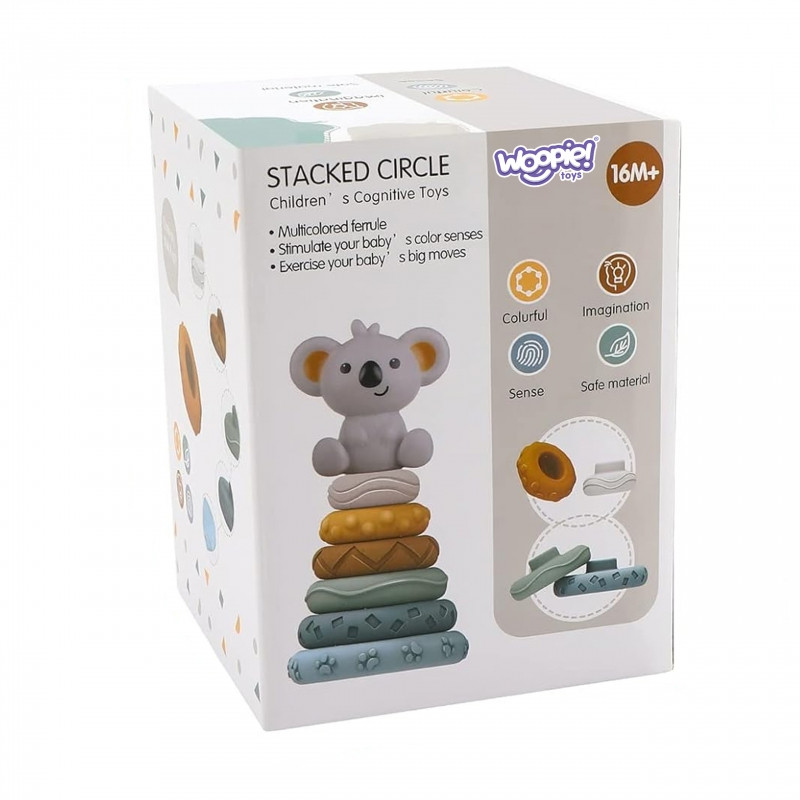 WOOPIE BABY Koala lavinamasis piramidės 2-in-1 kramtukų rinkinys