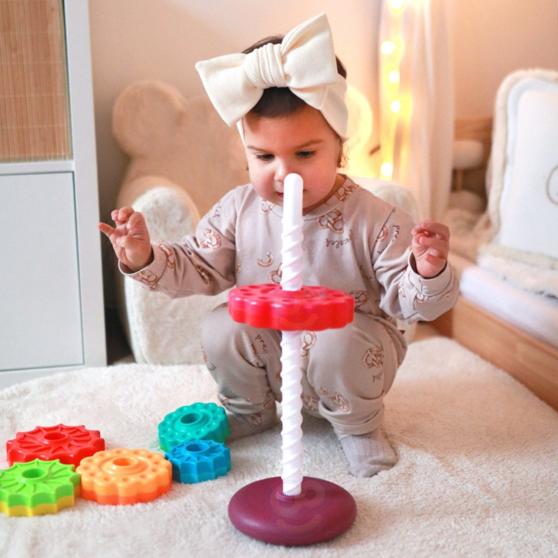 WOOPIE BABY mokomasis piramidės susuktas bokštas