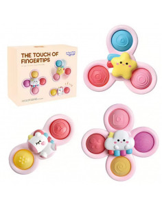 WOOPIE BABY Space Spinner Pop-it Sensory Toy Keičiamas 3 vnt. rožinės spalvos.