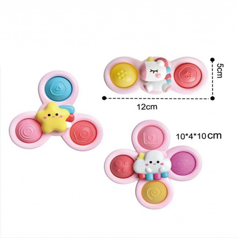 WOOPIE BABY Space Spinner Pop-it Sensory Toy Keičiamas 3 vnt. rožinės spalvos.