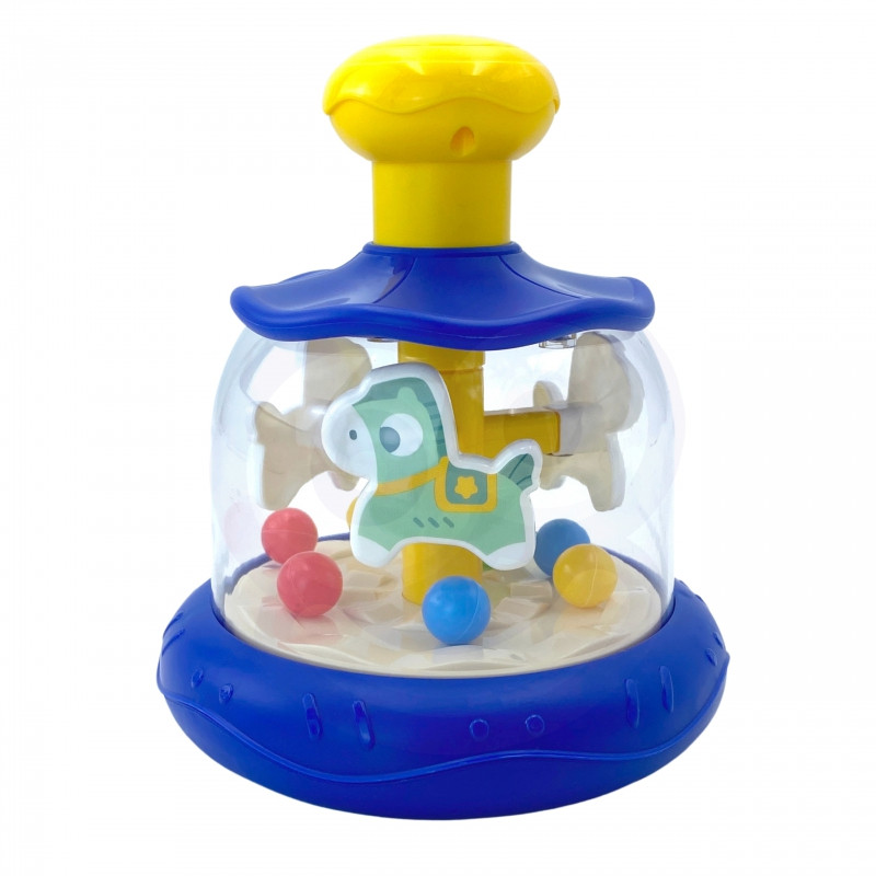 Вупи Малыш, разноцветные лошадки, синяя карусель с шариками