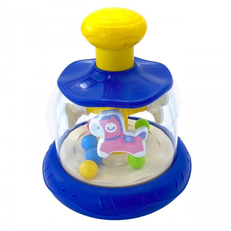 Вупи Малыш, разноцветные лошадки, синяя карусель с шариками