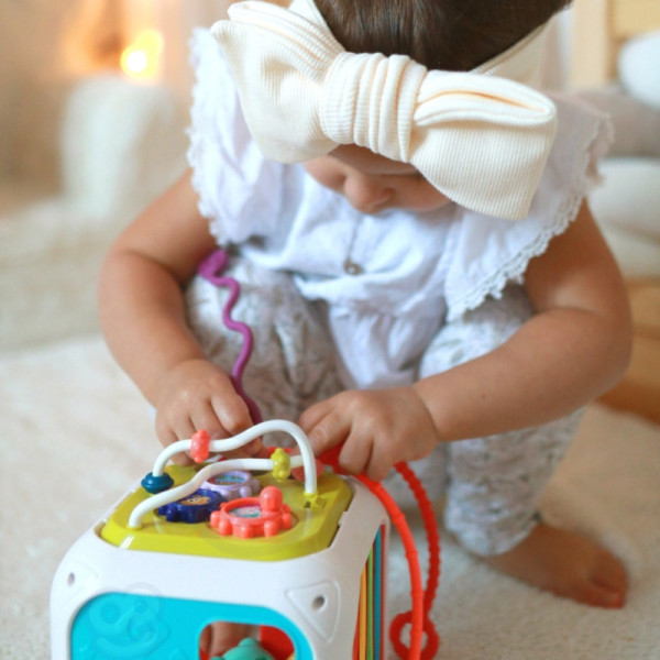 WOOPIE BABY sensorinis edukacinis veiklos kubas WOOPIE BABY sensorinis edukacinis veiklos kubas