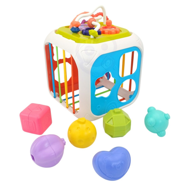 WOOPIE BABY sensorinis edukacinis veiklos kubas WOOPIE BABY sensorinis edukacinis veiklos kubas