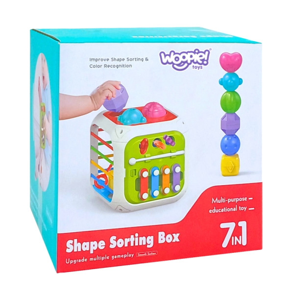 WOOPIE BABY sensorinis edukacinis veiklos kubas WOOPIE BABY sensorinis edukacinis veiklos kubas
