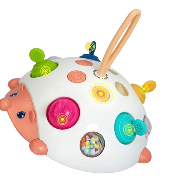 WOOPIE BABY Sensory 4-in-1 ežiukas "Pop-it" aktyvuojantis žaislas WOOPIE BABY Sensory 4-in-1 ežiukas "Pop-it" aktyvuojantis žaislas