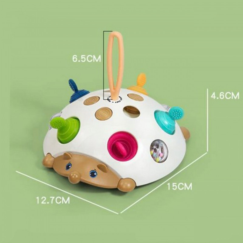 WOOPIE BABY Sensory 4-in-1 ežiukas "Pop-it" aktyvuojantis žaislas