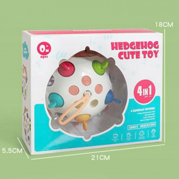 WOOPIE BABY Sensory 4-in-1 ežiukas "Pop-it" aktyvuojantis žaislas WOOPIE BABY Sensory 4-in-1 ežiukas "Pop-it" aktyvuojantis žaislas
