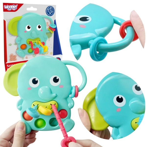 WOOPIE BABY Montessori sensorinis kramtukas "Drambliukas" WOOPIE BABY Montessori sensorinis kramtukas "Drambliukas"