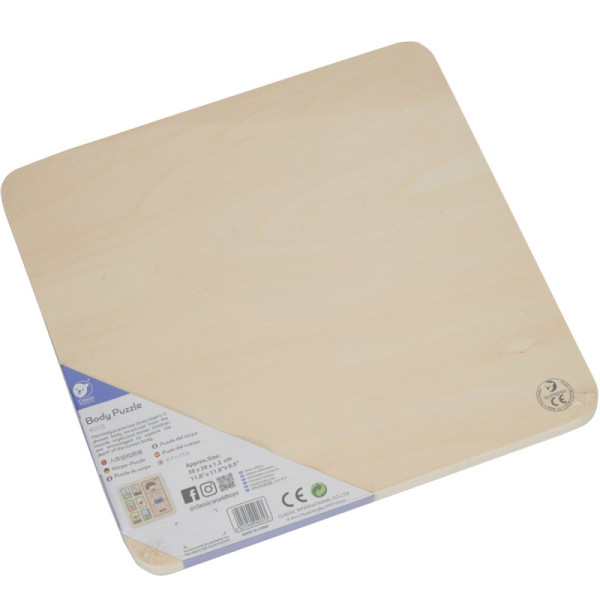CLASSIC WORLD Tablica Edukacyjna Ciało Ludzkie Układanka Klocki Puzzle dla Dzieci Dopasuj MONTESSORI 19 el.