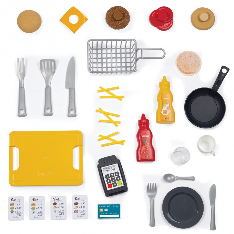 Детский ресторан-бар SMOBY 2 в 1, аксессуары для кухни и столовой