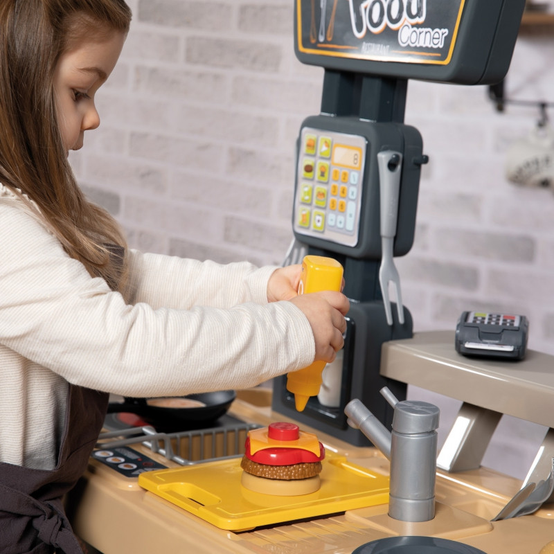 Детский ресторан-бар SMOBY 2 в 1, аксессуары для кухни и столовой