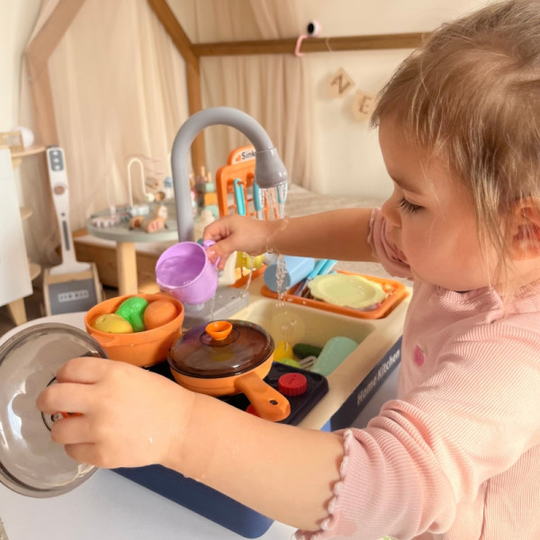 WOOPIE 2-in-1 virtuvės kriauklė vaikams WOOPIE 2-in-1 virtuvės kriauklė vaikams