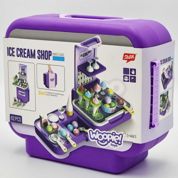 WOOPIE Мороженое 3 в 1, кухонный магазин, портативное, 62 предмета.