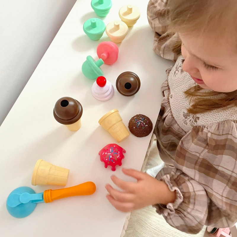 Набор для приготовления мороженого WOOPIE, пазл «Кафе-мороженое», 15 предметов.