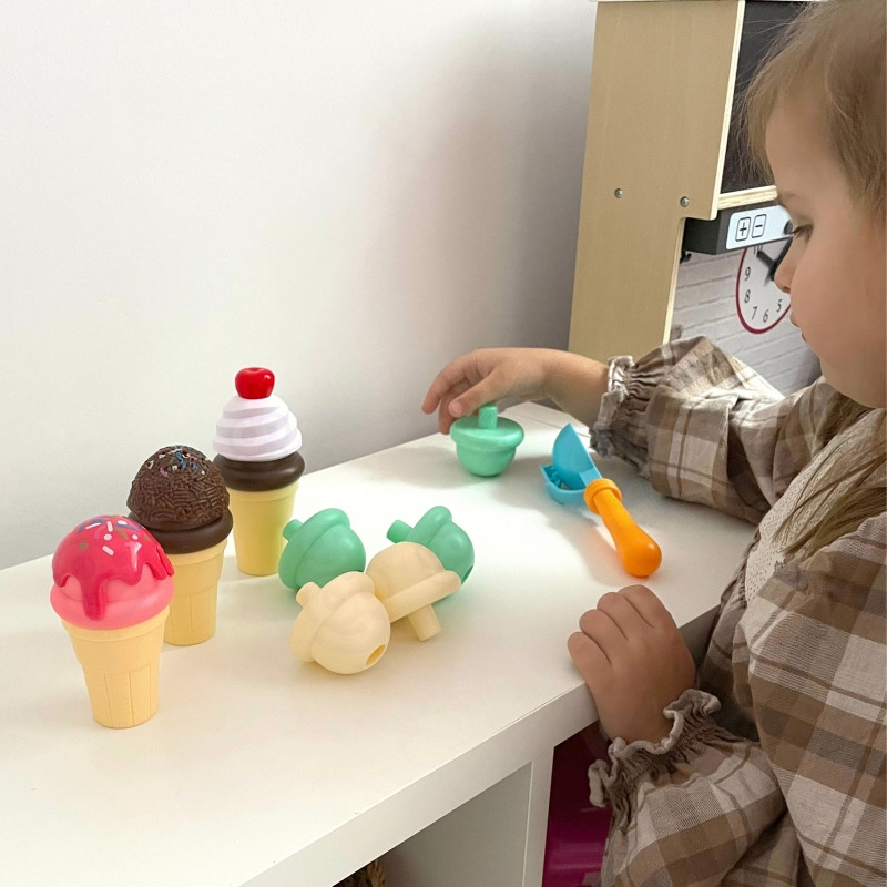 Набор для приготовления мороженого WOOPIE, пазл «Кафе-мороженое», 15 предметов.