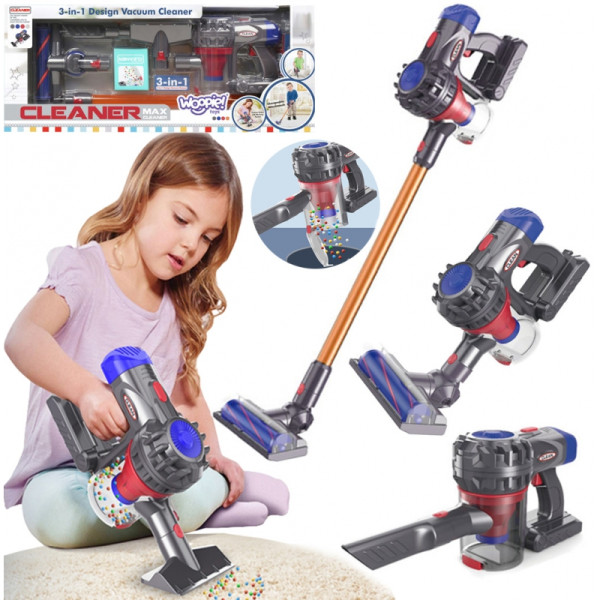 WOOPIE interaktyvus 3-in-1 vertikalus dulkių siurblys vaikams su siurbimo funkcija WOOPIE interaktyvus 3-in-1 vertikalus dulkių siurblys vaikams su siurbimo funkcija