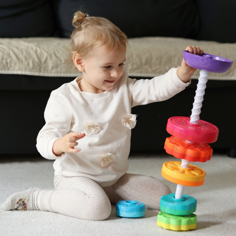 WOOPIE BABY Edukacinė piramidė "Twisted Tower Animals