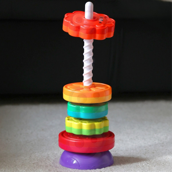 WOOPIE BABY Edukacinė piramidė "Twisted Tower Animals