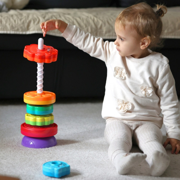 WOOPIE BABY Edukacinė piramidė "Twisted Tower Animals