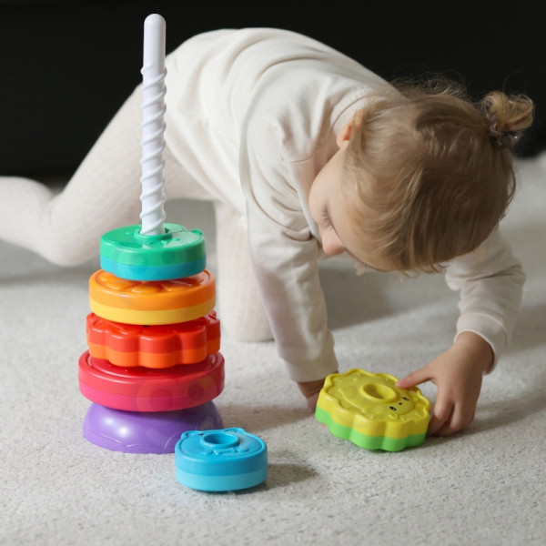 WOOPIE BABY Edukacinė piramidė "Twisted Tower Animals