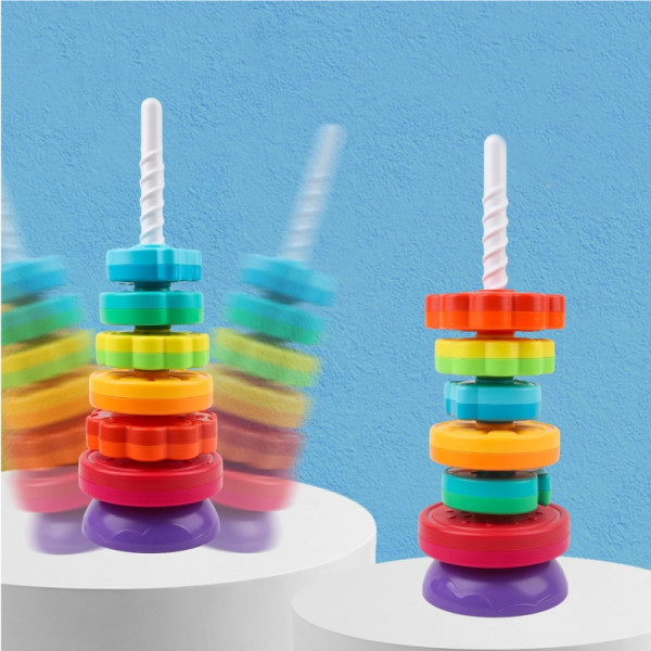 WOOPIE BABY Edukacinė piramidė "Twisted Tower Animals