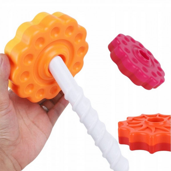 WOOPIE BABY Edukacinė piramidė "Twisted Tower Animals