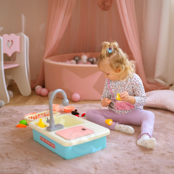 Кухонная мойка WOOPIE 2-в-1 с водопроводным краном, синяя