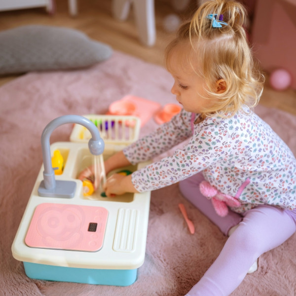 WOOPIE kriauklė "2-in-1" virtuvės vandens čiaupas mėlyna WOOPIE kriauklė "2-in-1" virtuvės vandens čiaupas mėlyna