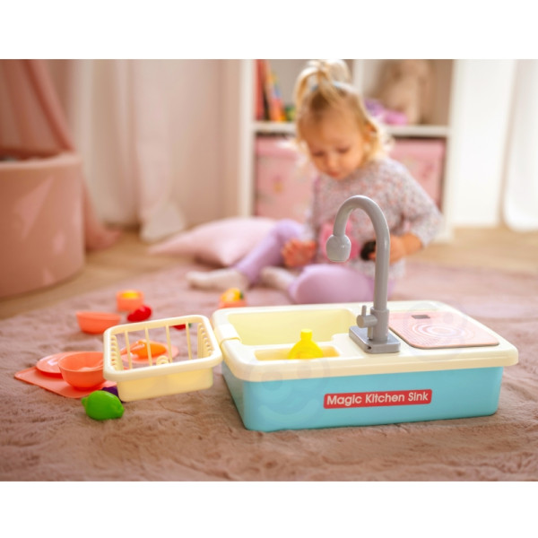 Кухонная мойка WOOPIE 2-в-1 с водопроводным краном, синяя