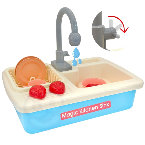 Кухонная мойка WOOPIE 2-в-1 с водопроводным краном, синяя