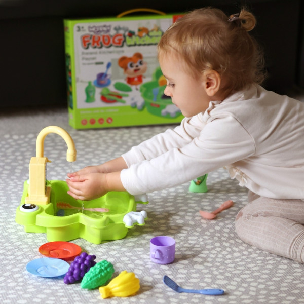 Кухонная мойка WOOPIE Frog с функцией подачи воды на батарейках, 14 шт.