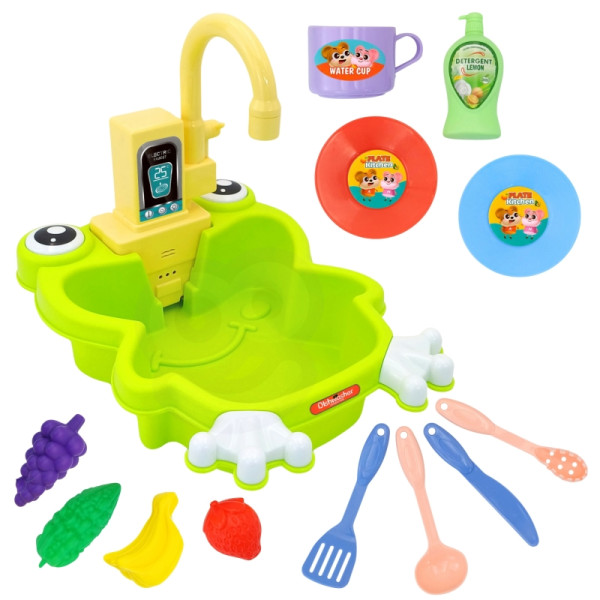 Кухонная мойка WOOPIE Frog с функцией подачи воды на батарейках, 14 шт.