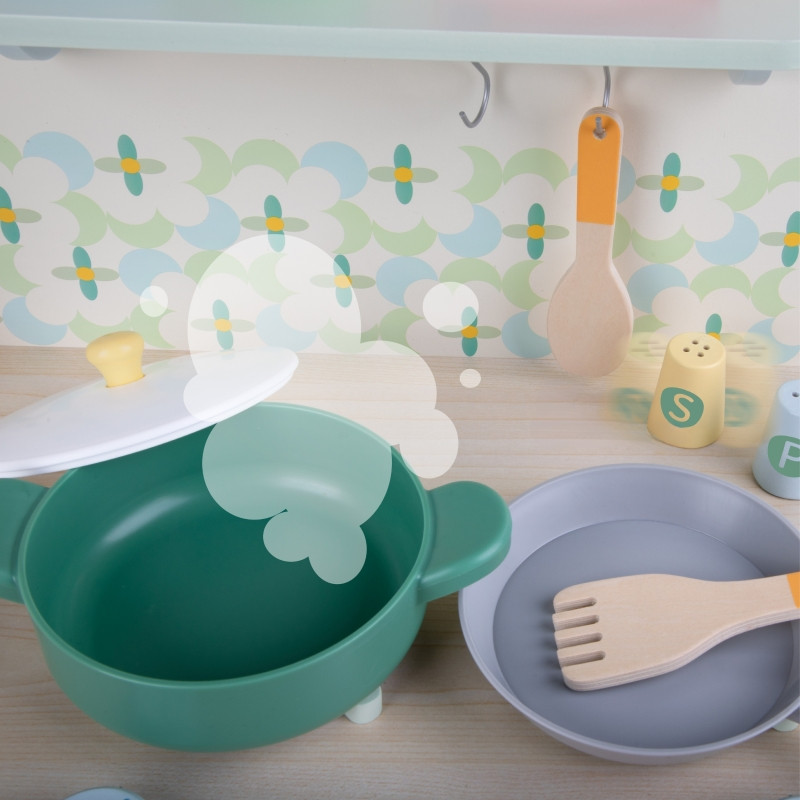 CLASSIC WORLD Drewniana Kuchnia XXL Wielofunkcyjna z Pralką i Akcesoriami