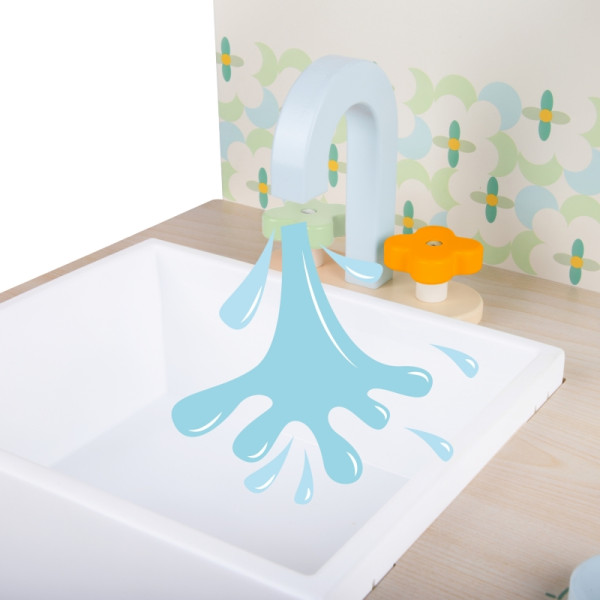 CLASSIC WORLD medinė XXL universali virtuvė su skalbimo mašina ir priedais