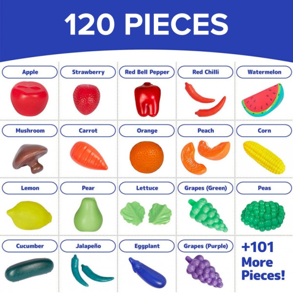 WOOPIE Набор для кухни Овощи Фрукты 120 предм.