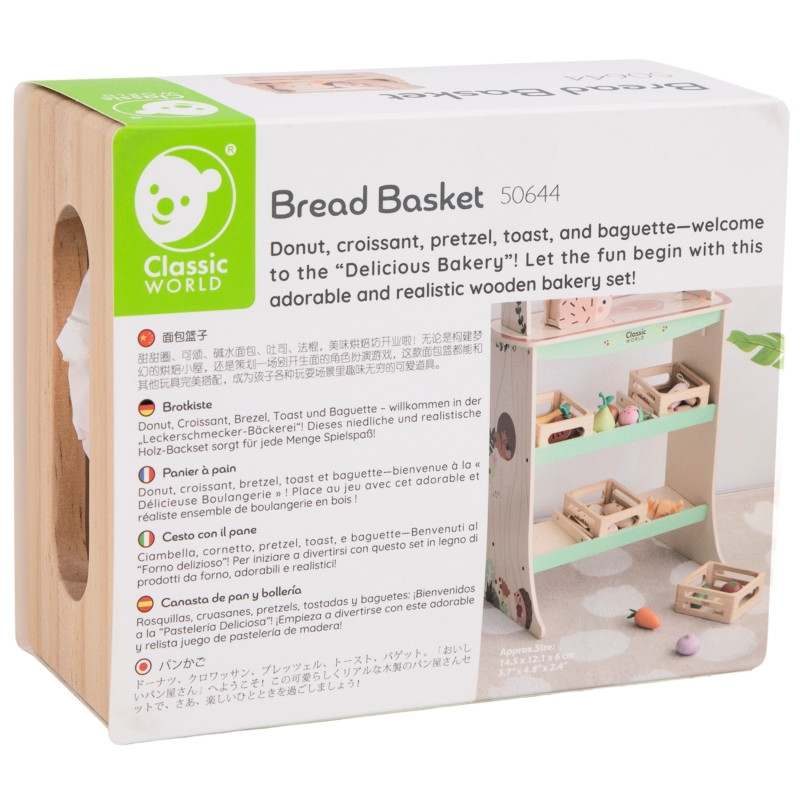 CLASSIC WORLD medinis krepšelis su priedais "Bread Basket"